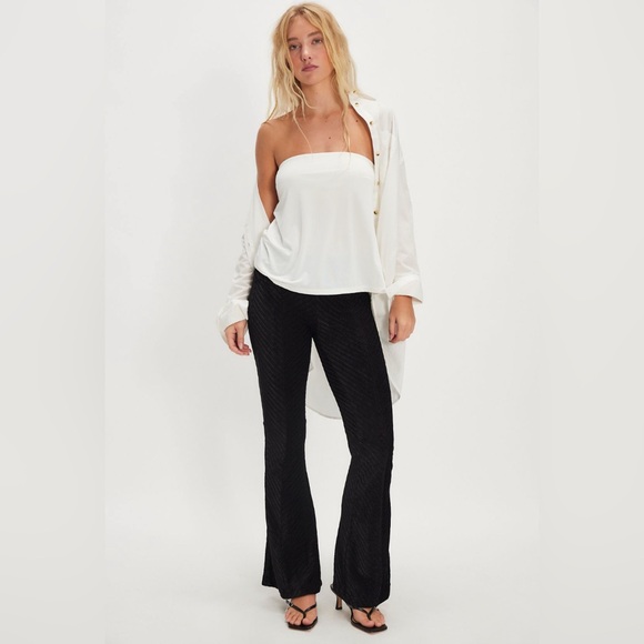 FREE PEOPLE Penny Pull-On Velvet Flared Pants - Picture 4 of 12